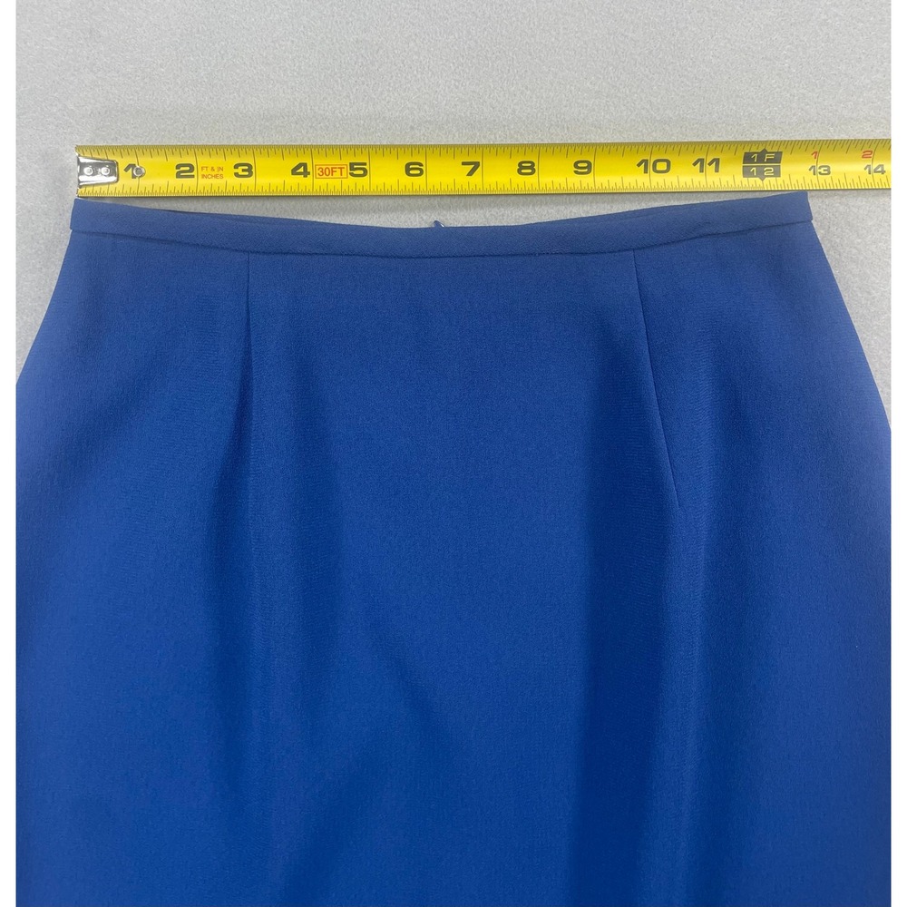 Christian Dior Vintage Royal Blue Skirt Suit Set Blazer Pencil Skirt Size 4 - Picture 10 of 14